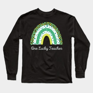 One Lucky Shamrock Teacher St Patrick’s Day Appreciation Long Sleeve T-Shirt